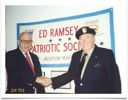 Patriotic Society Founder and President Tony Butler with the Society's Namesake