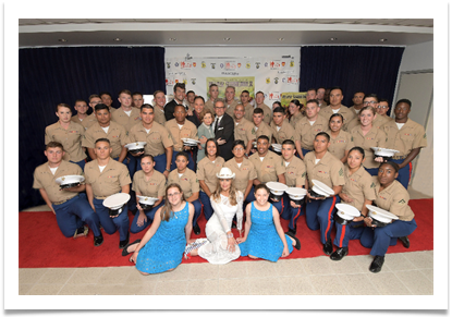 Camp Pendleton Marines, Never Surrender producers & Raqui (photo: William Kidstone)