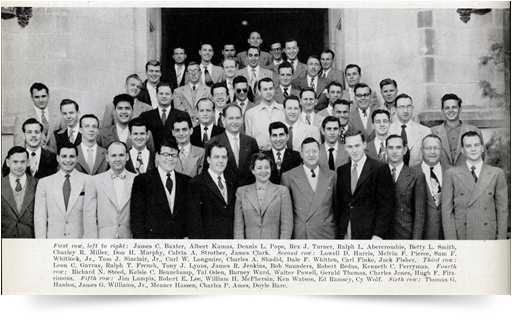 From University of Oklahoma College of Law Yearbook, Graduating Class of 1952