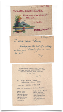 Ed's birthday card from the USAFEE hospital in Bulacan on May 9, 1945