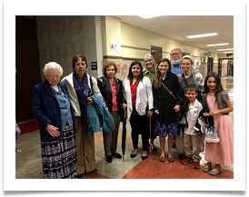 Barbara Stunz (Ed's and Nadine's cousin, 97), Dr. Janine Ramsey, Raqui, Laura Araiza - Principal's Secretary of Wichita High and the Powell family