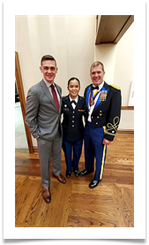 LTC Thomas Brede, Matthew Walters and Kelly Vu