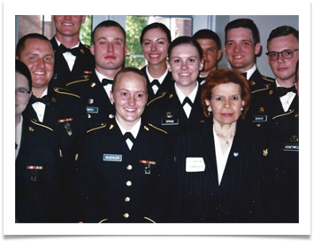 Raqui with several of the OMA Gold Program Cadets