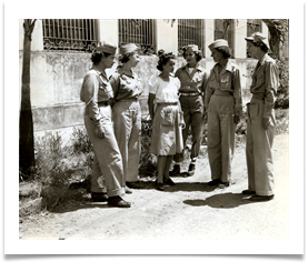 Nurses at the University of Santo Tomas where POWs were treated