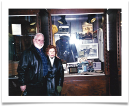 With Col. Ed Ramsey, Jr at the Display Case