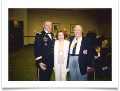 Maj.Gen Bob Durbin, CG of 1st Inf. Div. and Ft. Riley with Raquel and Ed Ramsey