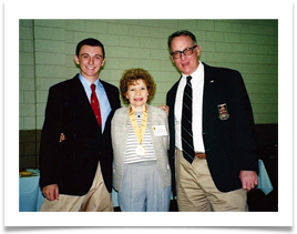 Bobby and Bob Seals with Raqui at the U.S. Cavalry banquet on Sept. 20, 2014 in Fort Reno