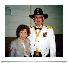 Sam Myers, Board member of the U.S. Cavalry Assoc with Raqui during the Cavalry Banquet