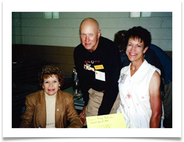 Mr.& Mrs. Fred Klink during Raqui's book signing at the Punch Bowl Ceremony in Fort Reno, OK Sept. 19, 2014