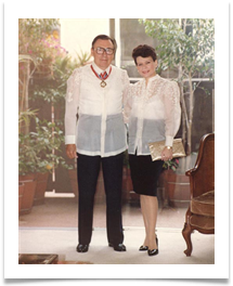 Raqui and Ed in Barongs