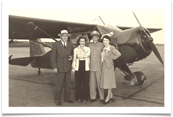 Walter Beech, sister Nadine, Ed and his mother Nelle