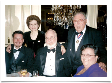 James, Ed Jr. & Monica Ramsey seated with Ed & Raqui standing