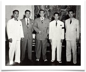 L to R: Col Fausto Alberto, CO Bulacan Military District; Col. Amado Bautista, Chief of Staff, ECLGA, Col. Ed Ramsey, Governor Jose Lingad, Deputy CO of Pampanga Military District and Solicitor General Manuel Lim